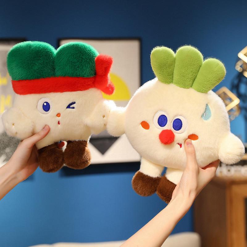 Cartoon Simulated Vegetable Homophone Doll Garlic Eggplant Carrot Doll Plush Toy Ornaments Decorative Doll