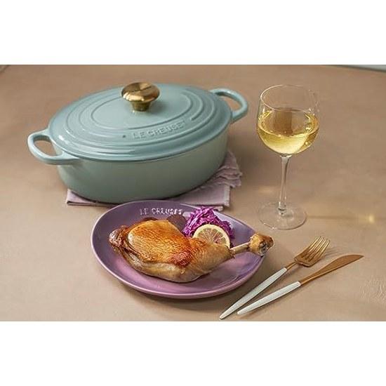 Le Creuset Plate Flora 19 Cm White Luster Heat Resistant Cold Microwave Oven Compatible Baking Dish