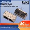 Renhe RJ45 Original 1X2 Network Connector with Spring Clip, No Light, 8P8C Female Socket, 56 Models