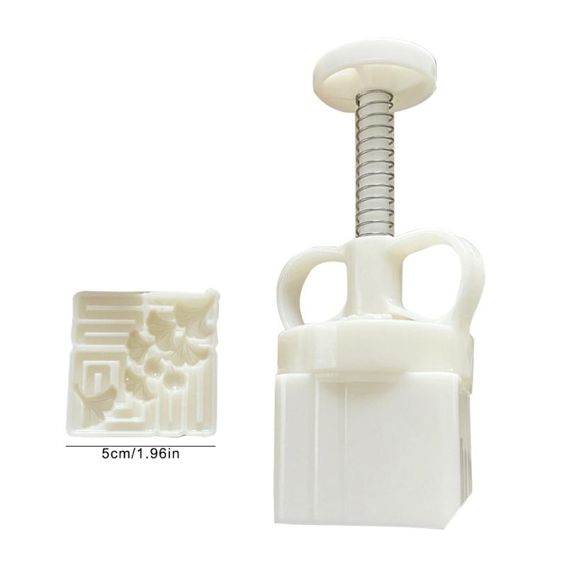 MidAutumn Festival Moon Cake Maker 3D Leaf Pattern Moon Cake Molds Cookie Stamp Hand Press Cookie Dessert Cutter