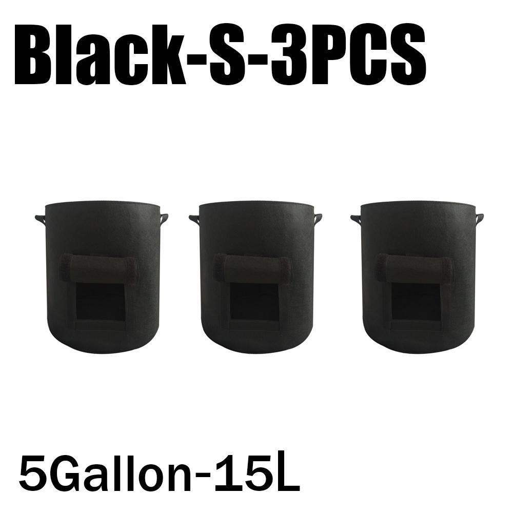 3Styles Felt Plant Grow Bags Nonwoven Fabric Garden Potato Pot Greenhouse Vegetable Growing Bags Moisturizing Vertical Tools