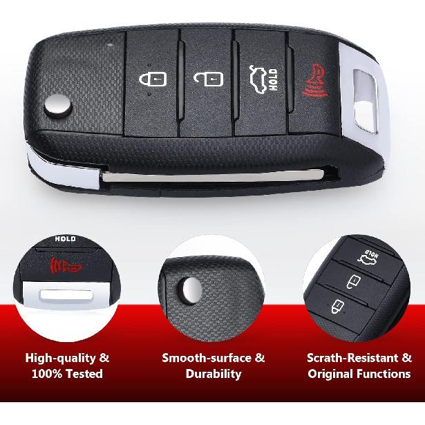 Flip Remote Key Fob for Kia Optima 2016 2017 2018 2019 2020 FCC ID: SY5JFRGE04 P/N: 95430-D4010 4 Buttons 434Mhz Keyless Entry Car Control