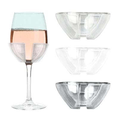 Wall Hanging Wine Glass Holder Easy To Use Spill-Proof Design Traceless Adhesive Stylish Bathroom Organizer for Red Wine Cups