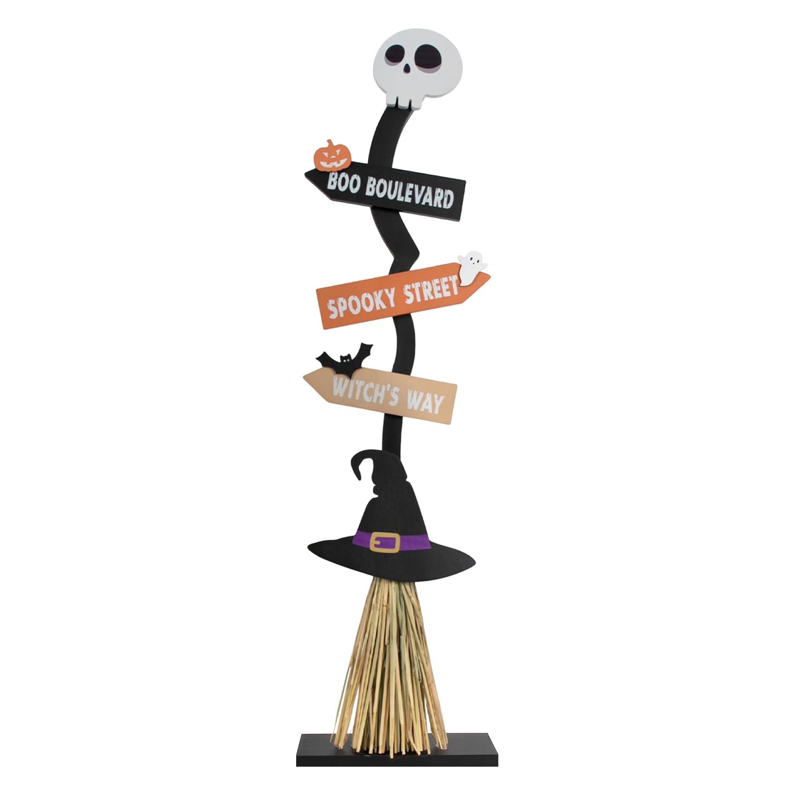 

Halloween Wooden Witch , Indoor And Outdoor Porch Yard Decoration - Ghostly Witch Decoration One Size