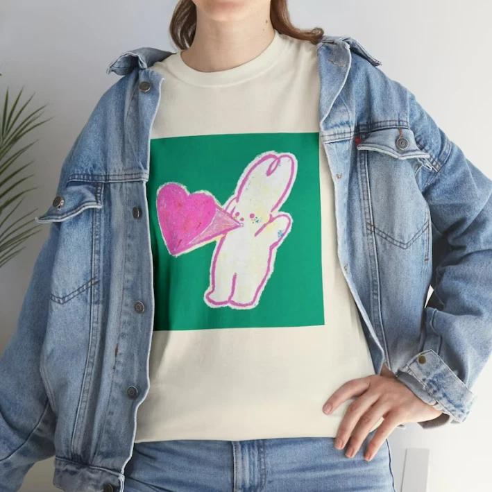 Vintage NewJeans Shirt, NewJeans Y2K Shirt, Cute Bunny T-shirt L