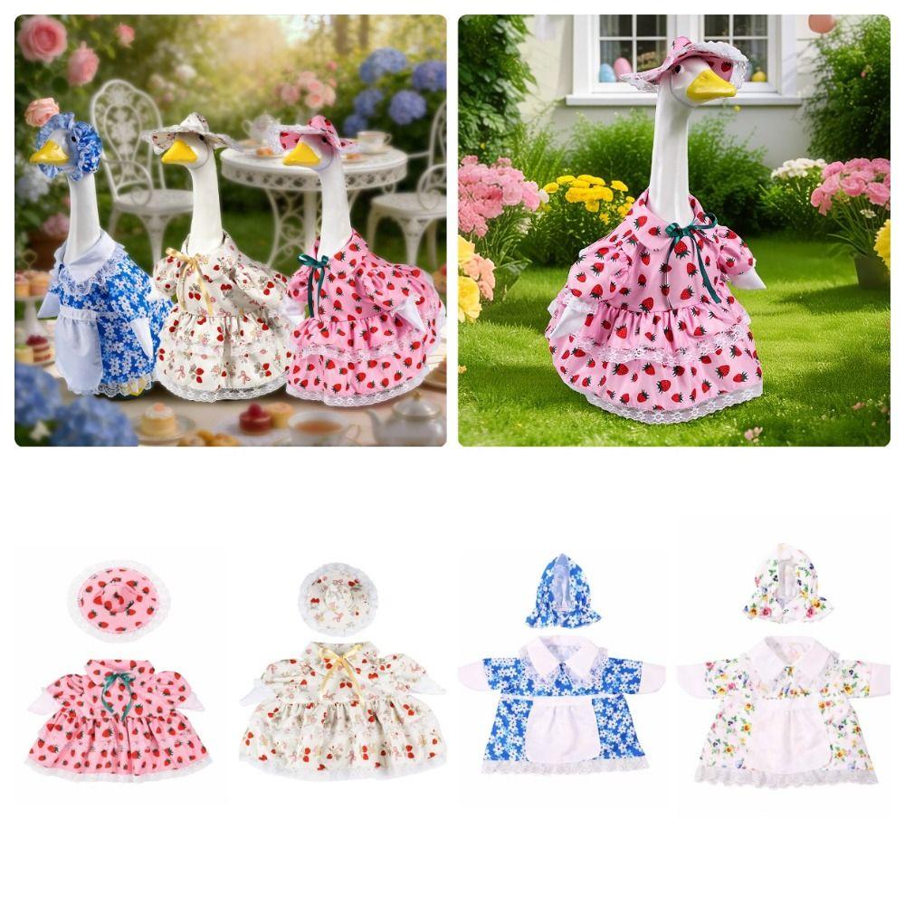 with Hat Goose Statue Skirt Hat Porch Goose Costume Lawn Goose Costume Yard Statue