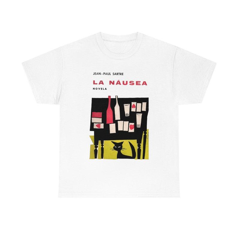 

230 Gsm 100% Cotton La Nausea Essential T Shirtunisex Heavy Cotton Tee XXS белый