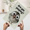 Funny Owl Bathroom Meme Poster Customized Wall Art Vintage Metal Signs Retro Tin Plaque for Man Cave Gaming Room Decoration Cozy