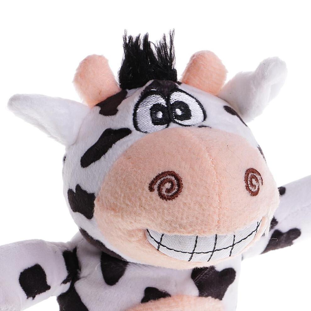 Talking Head Nod Little Cow Pet Plush Toy Sound Speech Mimic Model for Kids Toddlers Gifts on Birthday