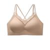 French V-neck Lace Diamond Shoulder Strap Multi-wearing Method Seamless Underwear Women's Small Breasts Gather Invisible Liquid Foundation Bra Cover