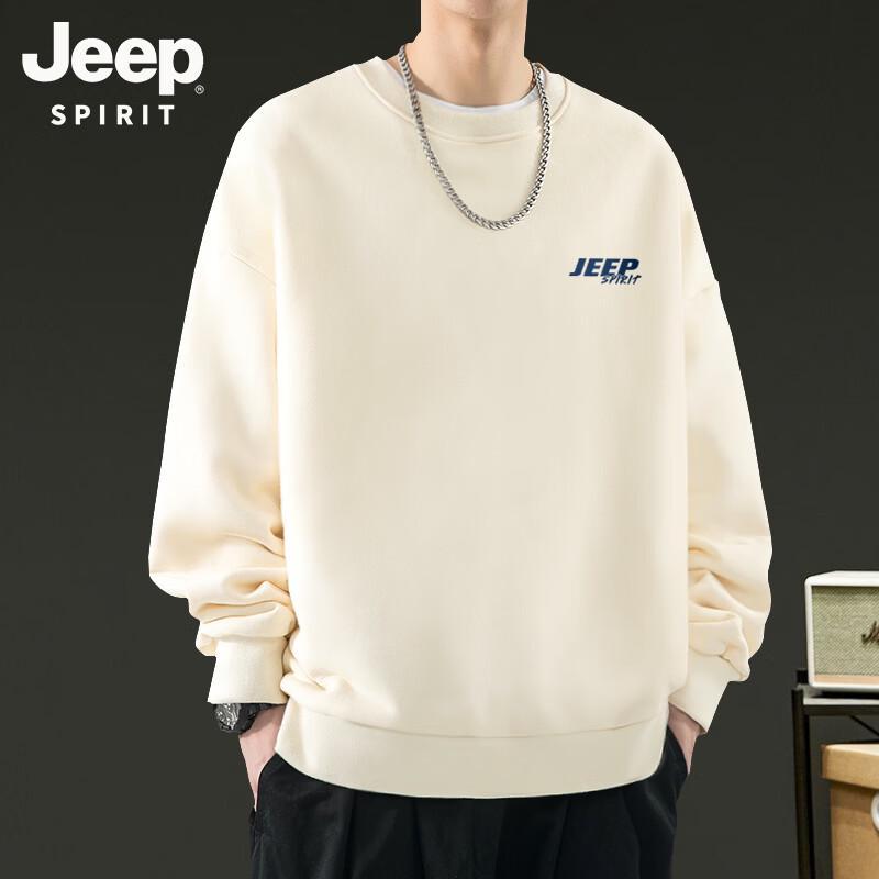 JEEP SPIRIT Men s Loose Fit Printed Crewneck Sweatshirt M