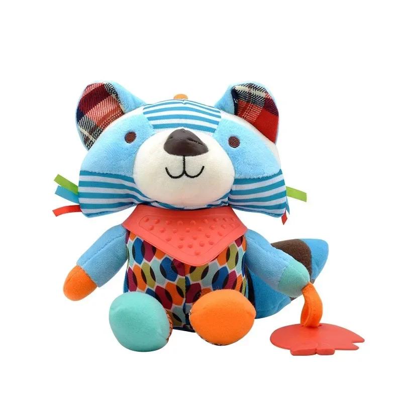 Baby Toys Plush Stuffed Rattle Toys Stroller Hanging Animals Bed Mobile Infant for Baby Toys 0 6 Months Peluche Sensorial Baby