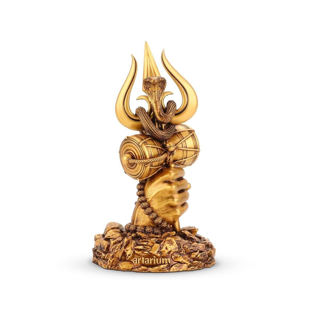 Artarium Shiv Trishul Idol Sacred Trident of Mahadev for Worship Compact Divine Showpiece