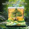 3D Calendar 2025,Time Piece Calendar 2025,Calendar Time Piece,Artsy Pads,Green panoramic tree 3D Calendar,for Sticky Note Record,Decorative Ornament