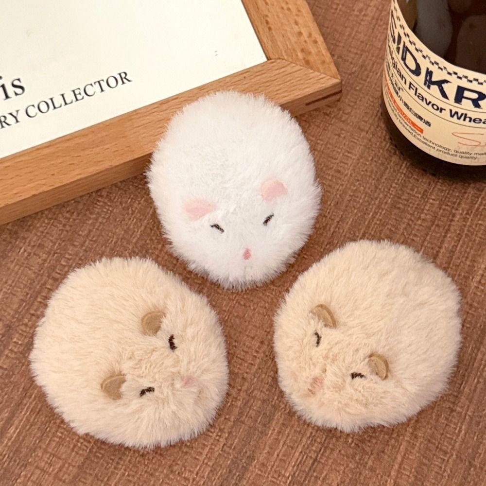 Cute Hamster Hair Clip Duckbill Clip Design Animal Hairpin Plush Hair Clip Sweet Hair Accessories