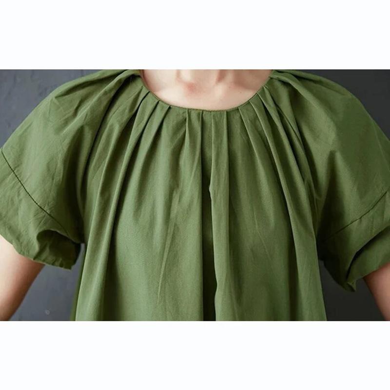 Xitao A-line Contrast Colors Loose Dress ZMY1409