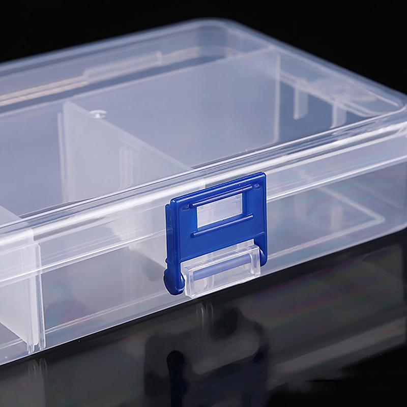 Caja de Almacenamiento de Plástico Transparente Contenedor para Joyas para Pendientes Anillos Collares Caja