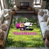 Masha Bear Customize Text Floor Mat Perfect for Outdoor Game Room Entryway Study room Anti-slip Rug Office home decor Spiritual Gift