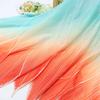 Chinese Hanfu Fabric 50X150Cm Chiffon Embroidery Diy Cloth for Hanfu Shirts, Gradient Leaf Print Soft Sewing Material for Dress