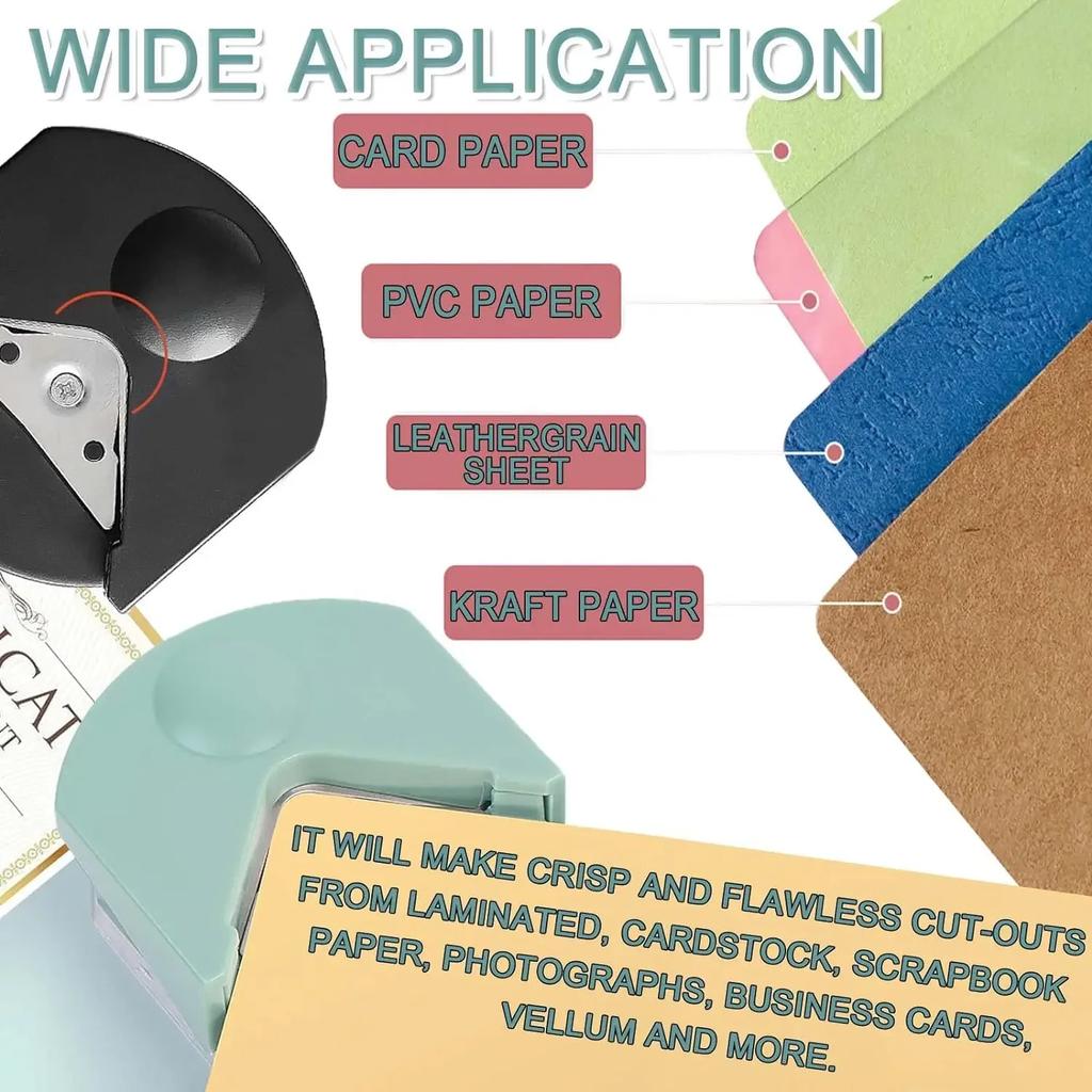 Paper Cutting And Rounding Cutter Corner Plastic PVC Film Maker Machine Trimmer Office Company Accessorie Paper Cutting And Roun