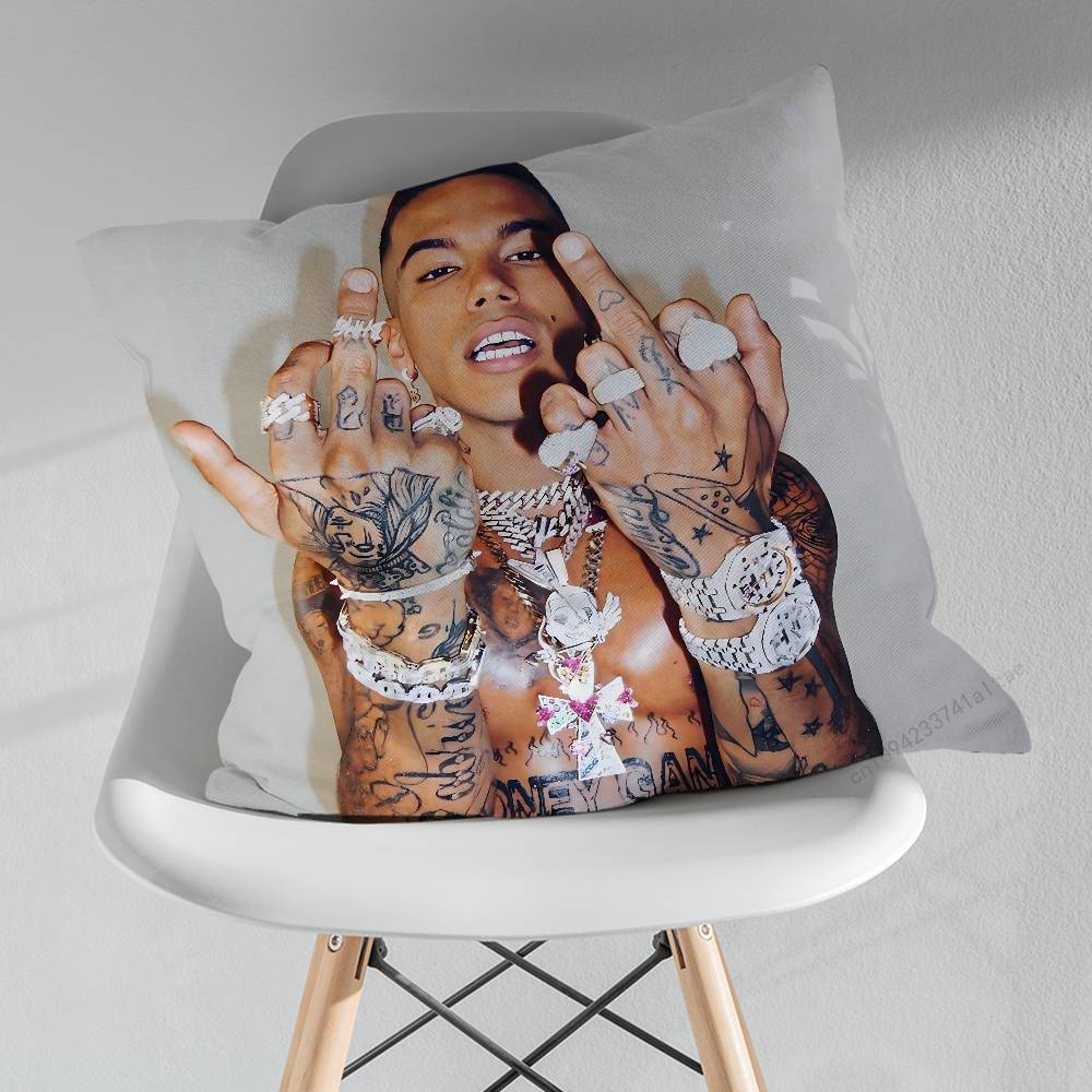 Italy SSfera EEbbasta Rapper Various Sizes Square Pillow Case For Car Home Bedchamber Decor Birthday Gift