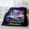 Color Game Controller Customize Text Blanket Multi-purpose Customizable Blanket Comfortable Great for Seaside Sofa Office Chair Bed