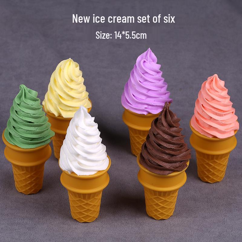 Chocolate Cream Crispy Cone Dessert Toy Photo Prop