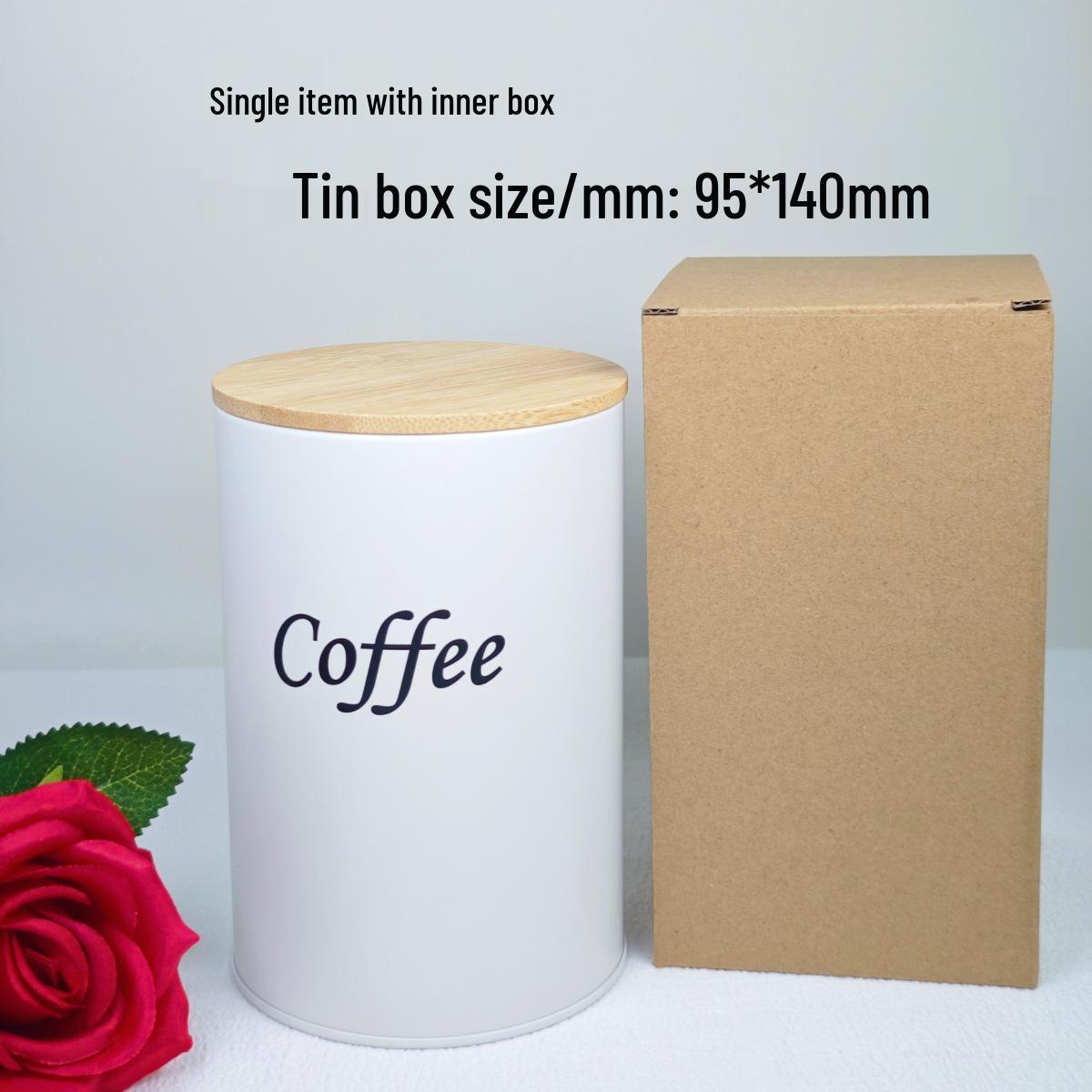 

Eco-friendly Round Iron Can with Bamboo Lid for Coffee, Tea, or Sugar Storage