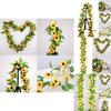 25 Meter Artificial Sunflower Garland With Vibrant Yellow And Orange Blooming Flowers For Elegant Home Decor