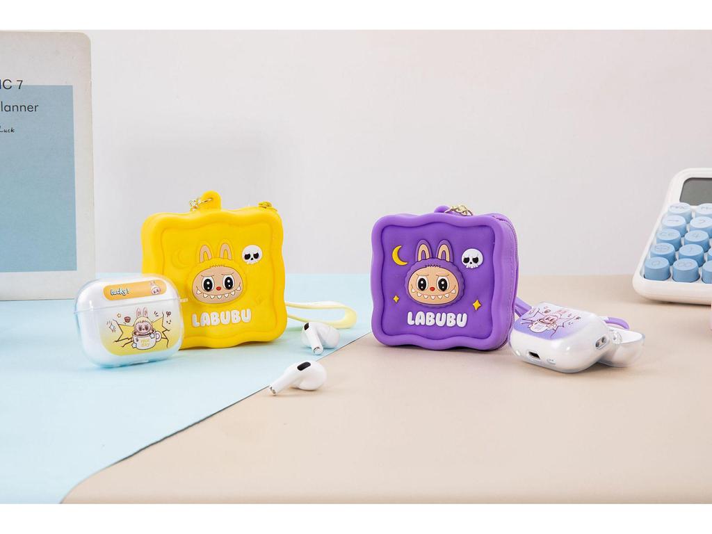 New TWS-K70 In-ear Bluetooth 5.4 Earphones with Cartoon Coin Purse Silicone Case
