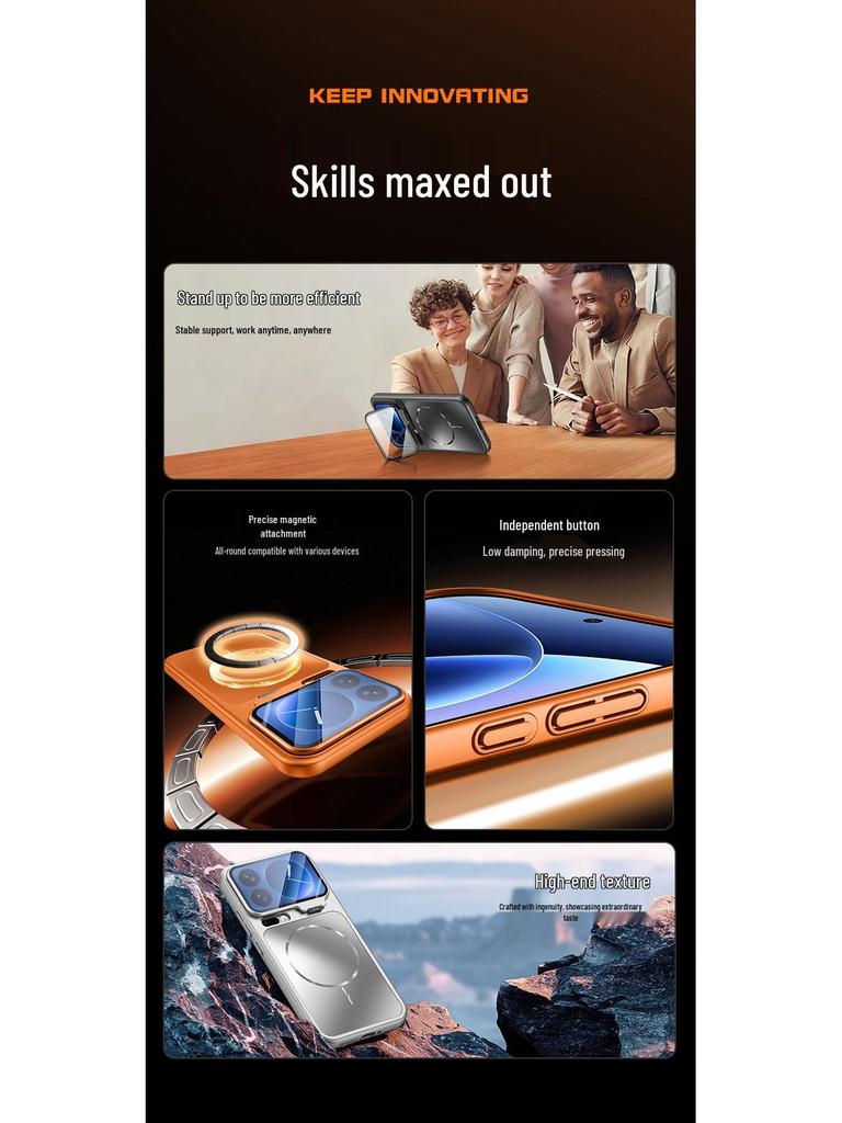 Xiaomi 17Pro Max Case with Lens Stand: Magnetic Full-Coverage Protective Shell