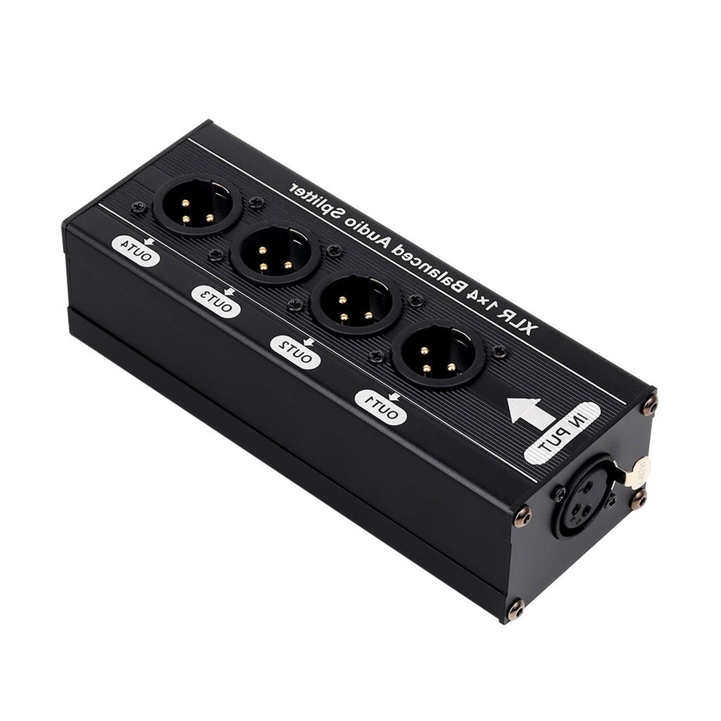 4 Channel Sound Splitter Networking Cable Extender Isolator Common Ground Interference Isolation 1 In 4 Out 3Pin Splitter