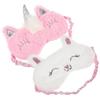 4Pcs Sleeping Mask Assorted Color Rectangular Adorable Design For Travel Nap Time Ensuring Restful Sleep