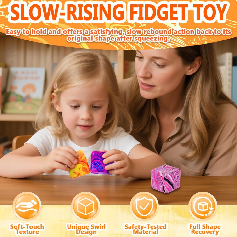 Ziporiajoy Odolná squishy kostka Mačkací hračky Kostka na stres Fidget hračka pro
