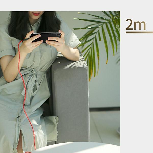 Usams Kabel Pleciony U41 Lightning 2M2A Czerwony/Red Sj394Usb02 (Us-Sj394) Fast Charge