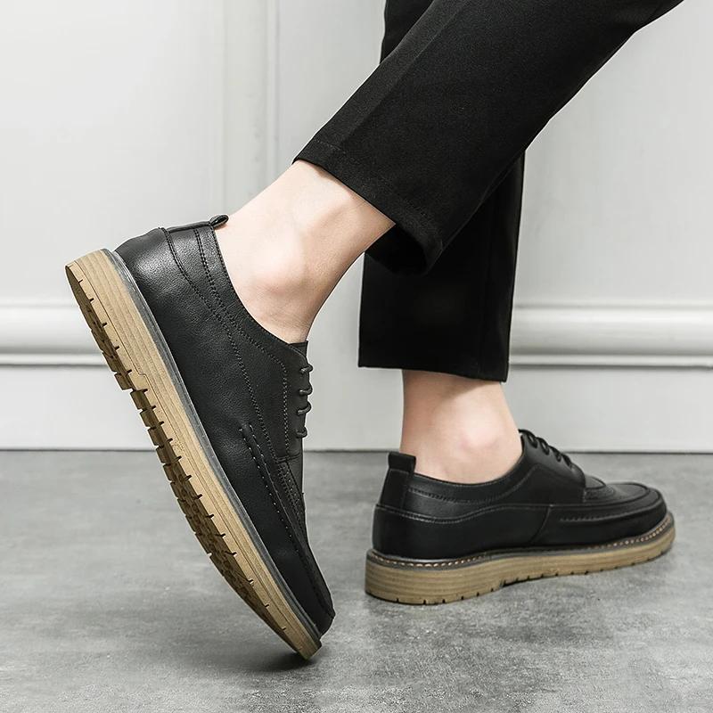 Модные новые модные мужские туфли-оксфорды ручной работы в британском стиле — фото 5