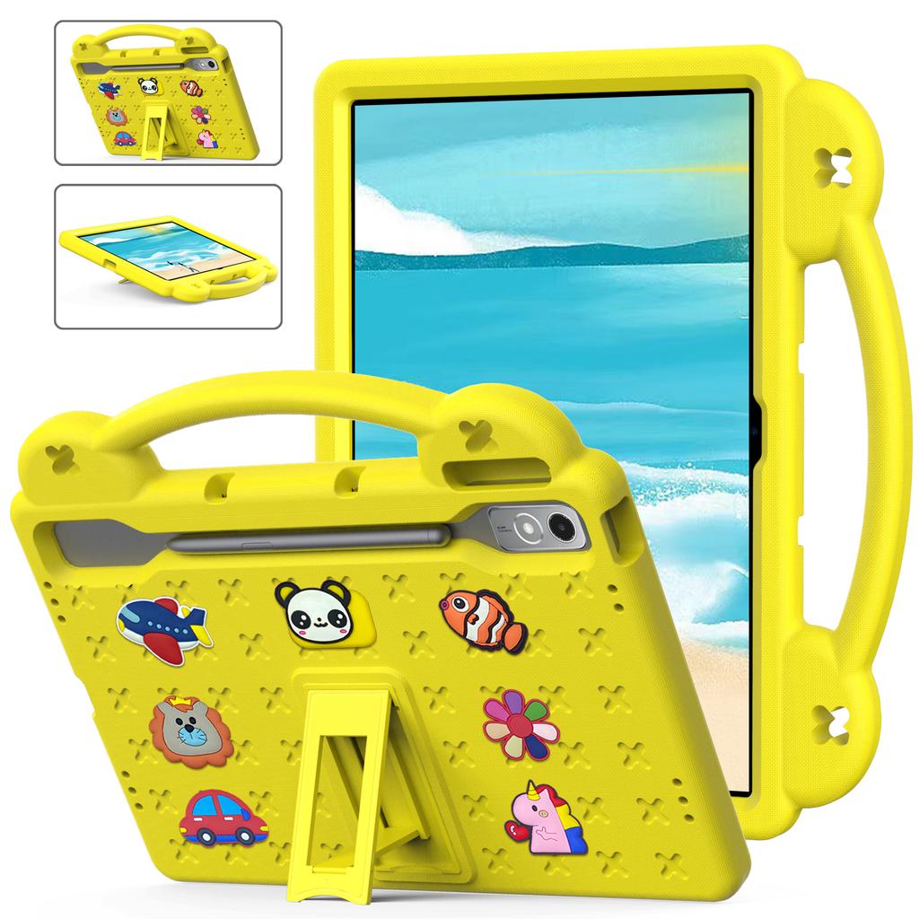 Cute Bear EVA Stand Case Universal For Xiaoxin Pad Pro 12.7 P12 TB-370 373FU 375FC Kids Cover Hand Holder
