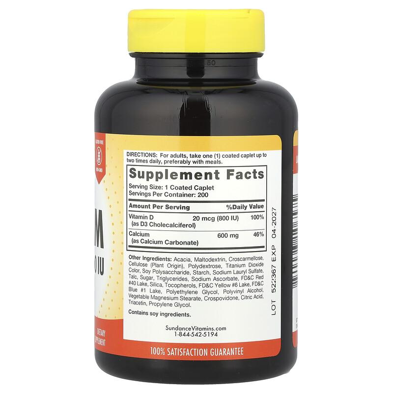 Calcium + D3, 200 Coated Caplets