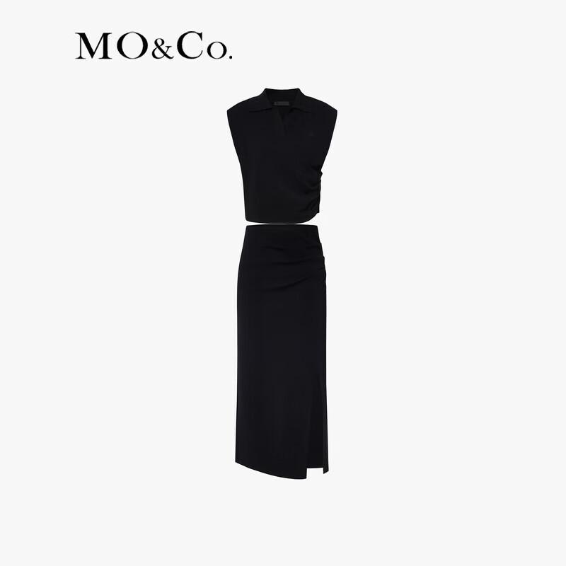MO&Co. Tencel Wool Blend High-Waist Two-Piece Dress