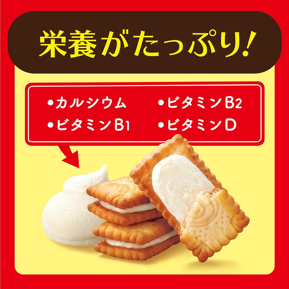 Bisco Mini Pack Lactic Acid Bacteria Cream Sandwich Milk 5 biscuits x 20 Ezaki Glico (Bisco Glico) Biscuits, Cream, packs,