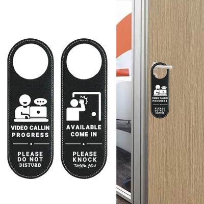 Double Sided Office Door Sign Business Reminder Signs Video Calling Progress