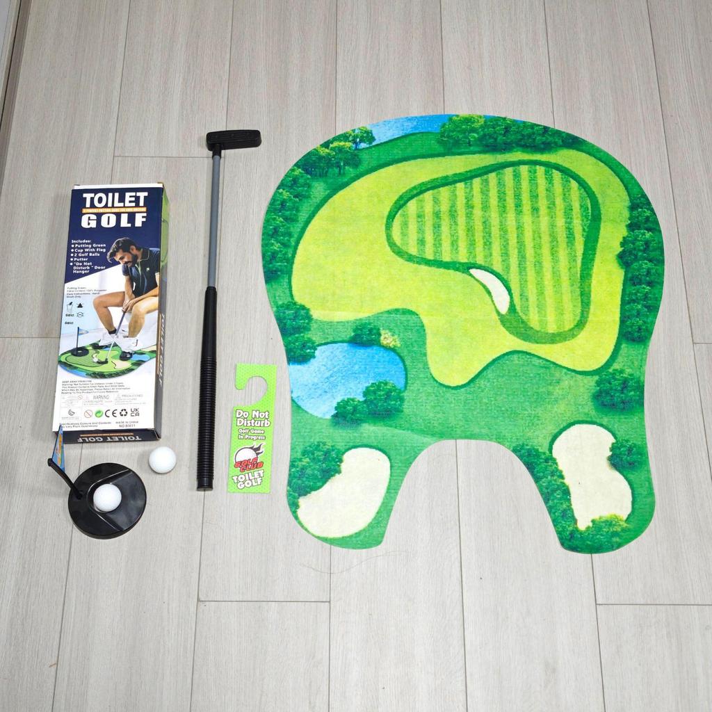 Toilet Golf Mini Set: Fun Leisure Sports Toy for Bathroom Entertainment