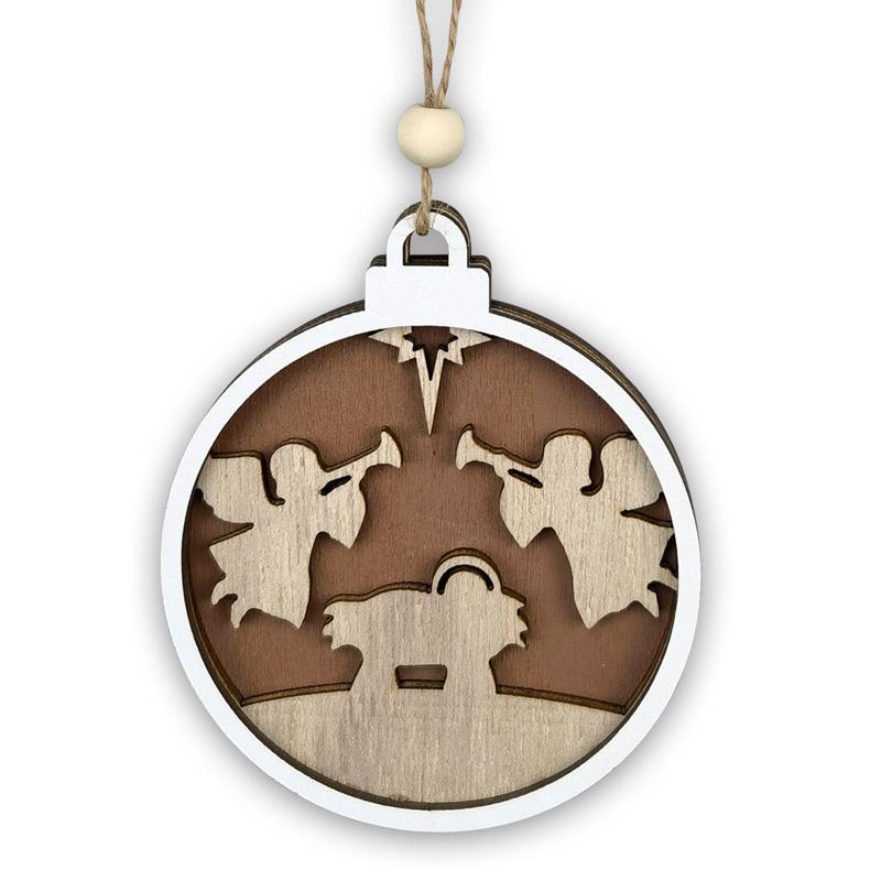 Noel Ahşap Kolye 3D Geyik Noel Baba Ağacı Asılı Süsler Noel Dekor