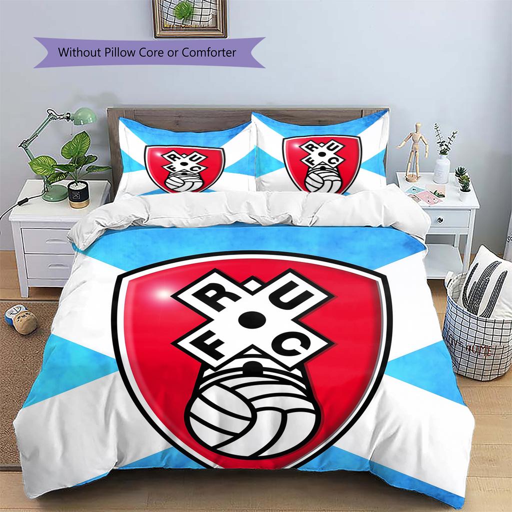 Rotherham United F.C.  Pattern Bedding Quilt Set  Home Decoration  Gift (1 * duvet cover + 2 * pillowcase  without core)