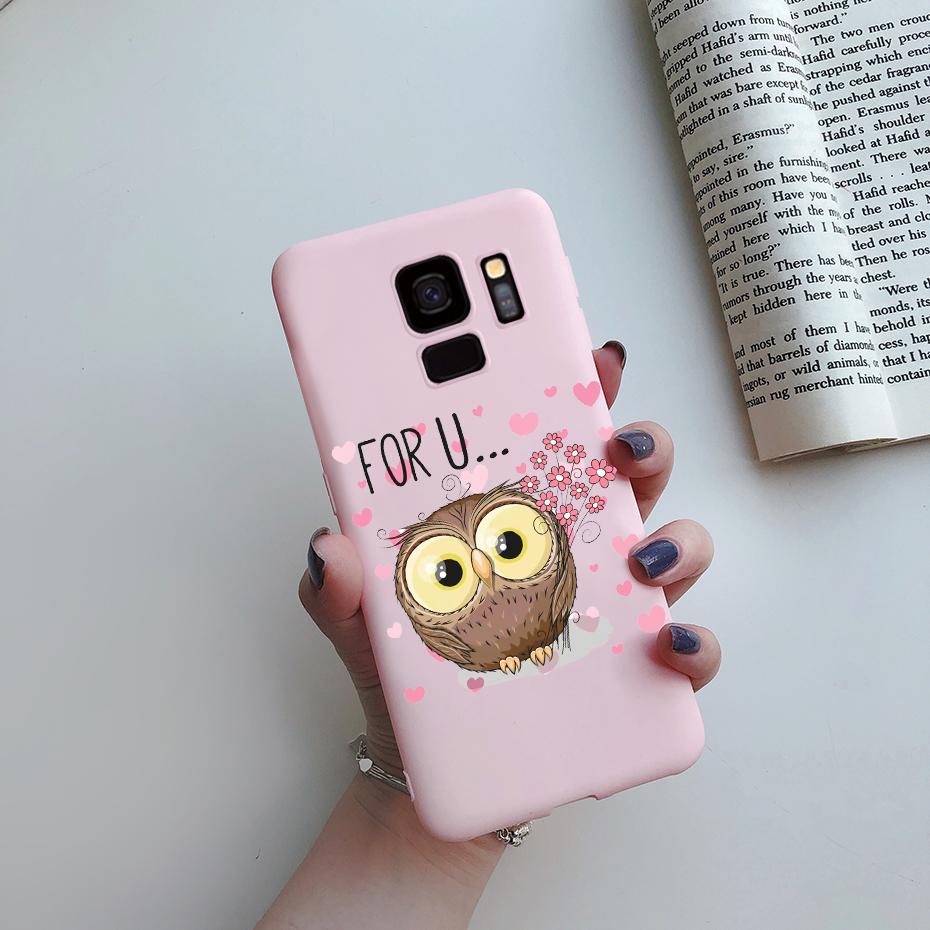 Fashion Daisy Flower Cute Silicone Cartoon Phone Case for Samsung Galaxy S9 S9 Plus Samsung S 9 Samsungs9 Plus S9plus Case Cover