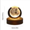 USB LED Night Light Galaxy Saturn Moon Creative Crystal Ball Mood Light Bedroom Home Decor Table Lamp for Children Birthday Gift