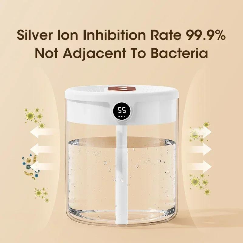2L Double Spray Large Capacity Humidifier Can Be Fog Night Light Mode Silent Operation Office Bedroom Can Be Added Aromatherapy