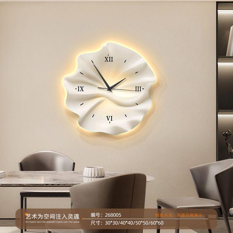 LED světlo kreativní high-end abstraktní nástěnné hodiny obývací pokoj nástěnné hodiny 2025 nové internetová celebrita restaurace závěsný stůl