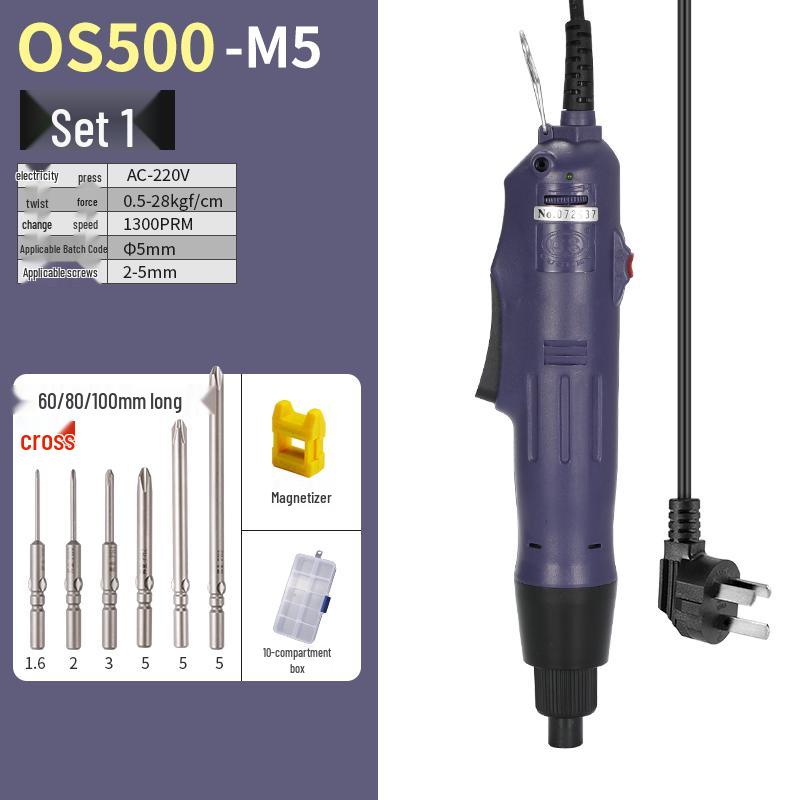 Oushen 801800 Electric Screwdriver Set with High-Quality Motor and Straight Handle for Household Use