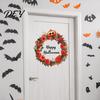 Kreative Herbst-Geschenkideen Halloween-Kranz Wandaufkleber, Glückliche Girlande Aufkleber, Retro-Kürbis Wetterfeste Glasornamente & Rose Wasserdicht